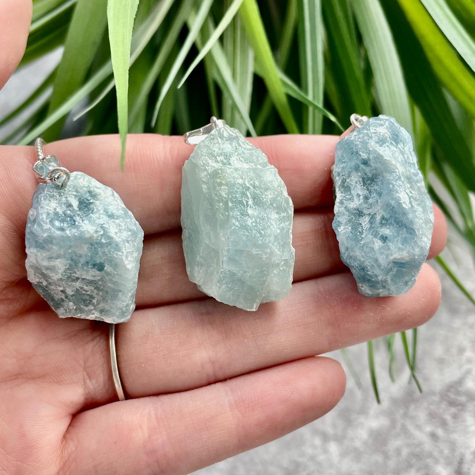 Rough Mini Pendant - Aquamarine Rough Mini Pendant - Aquamarine